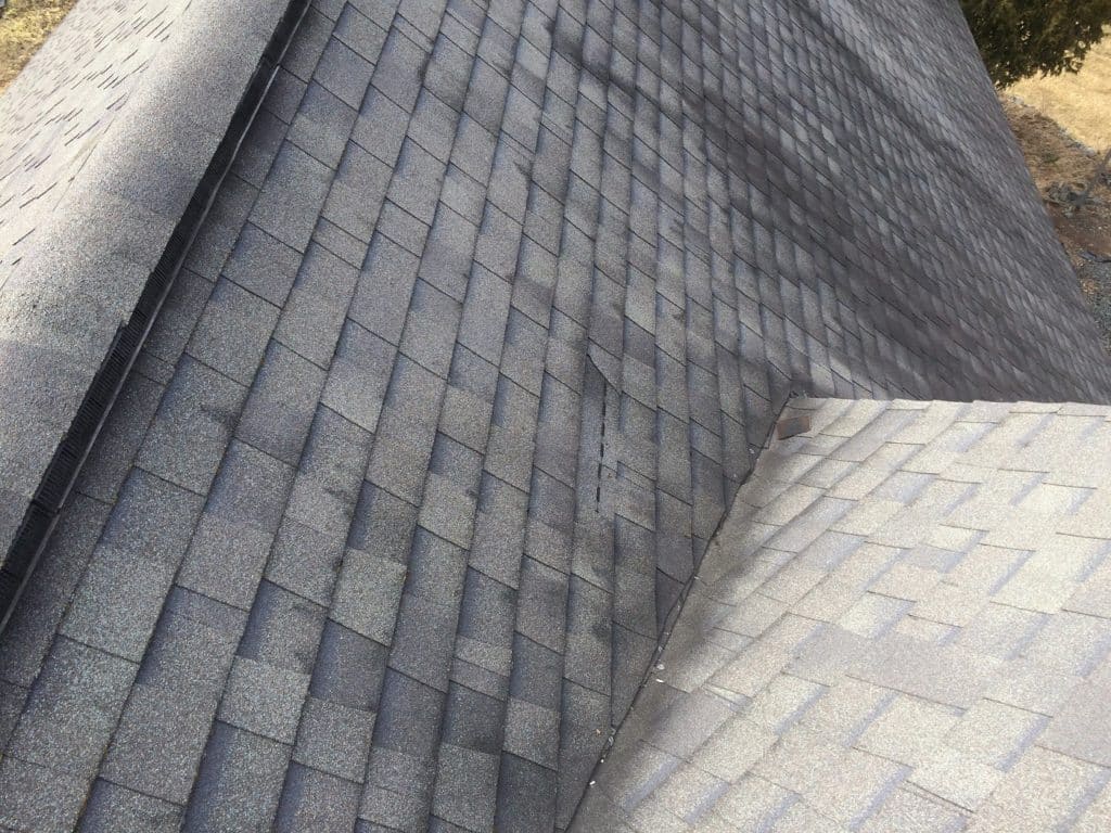 hail on a roof