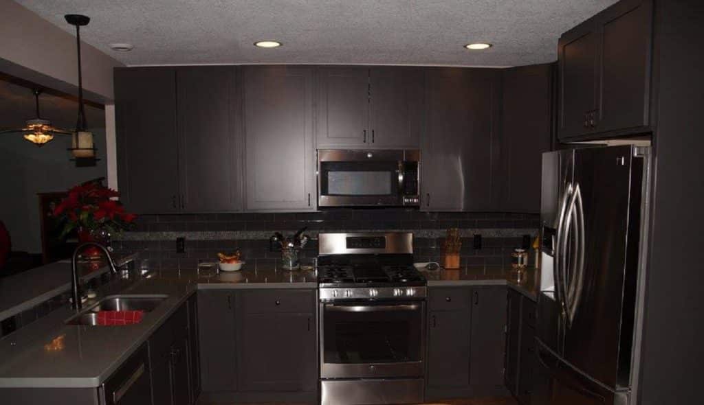 gray kitchen cabinets