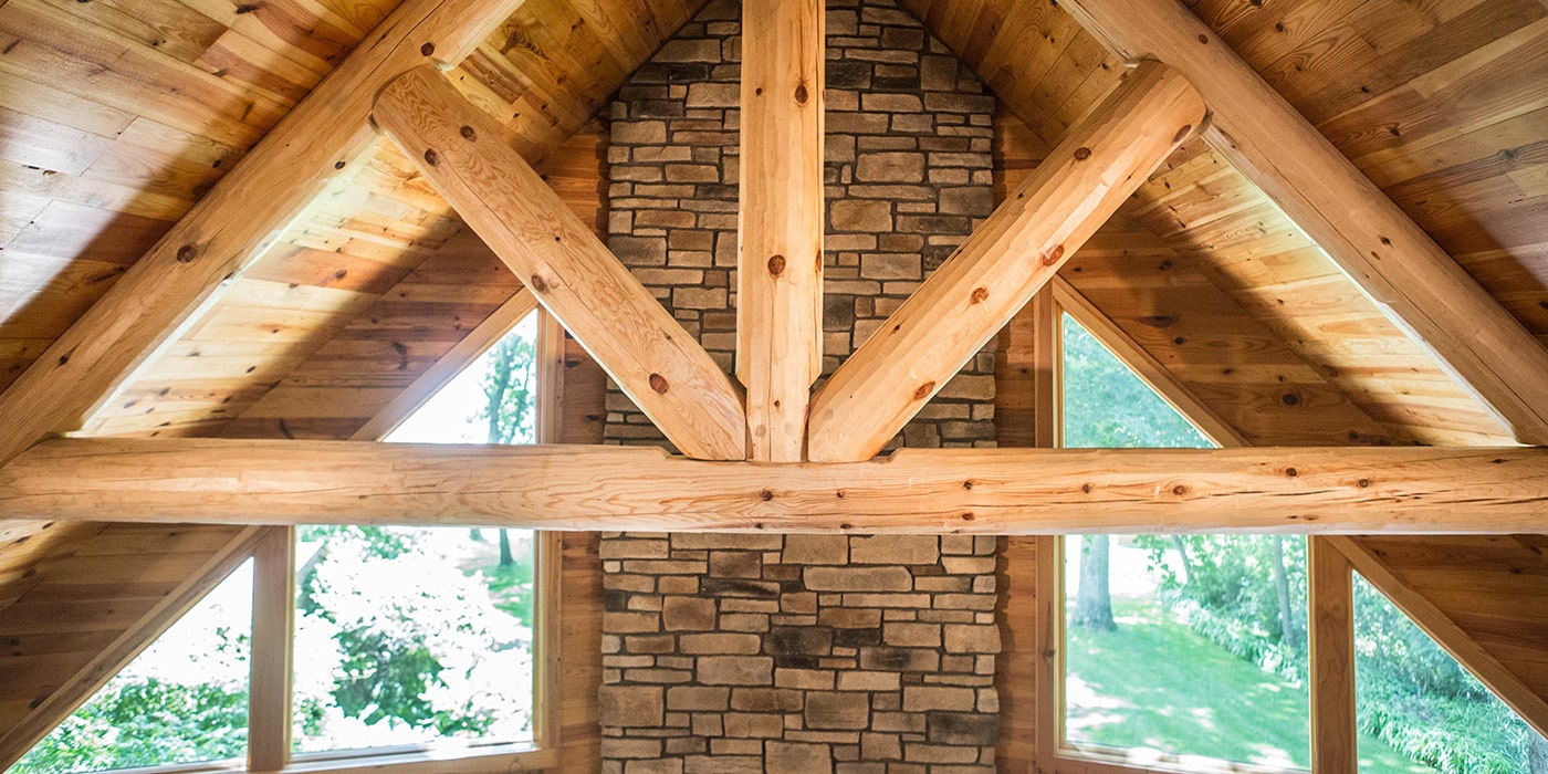 vaulted ceiling with attic insulation