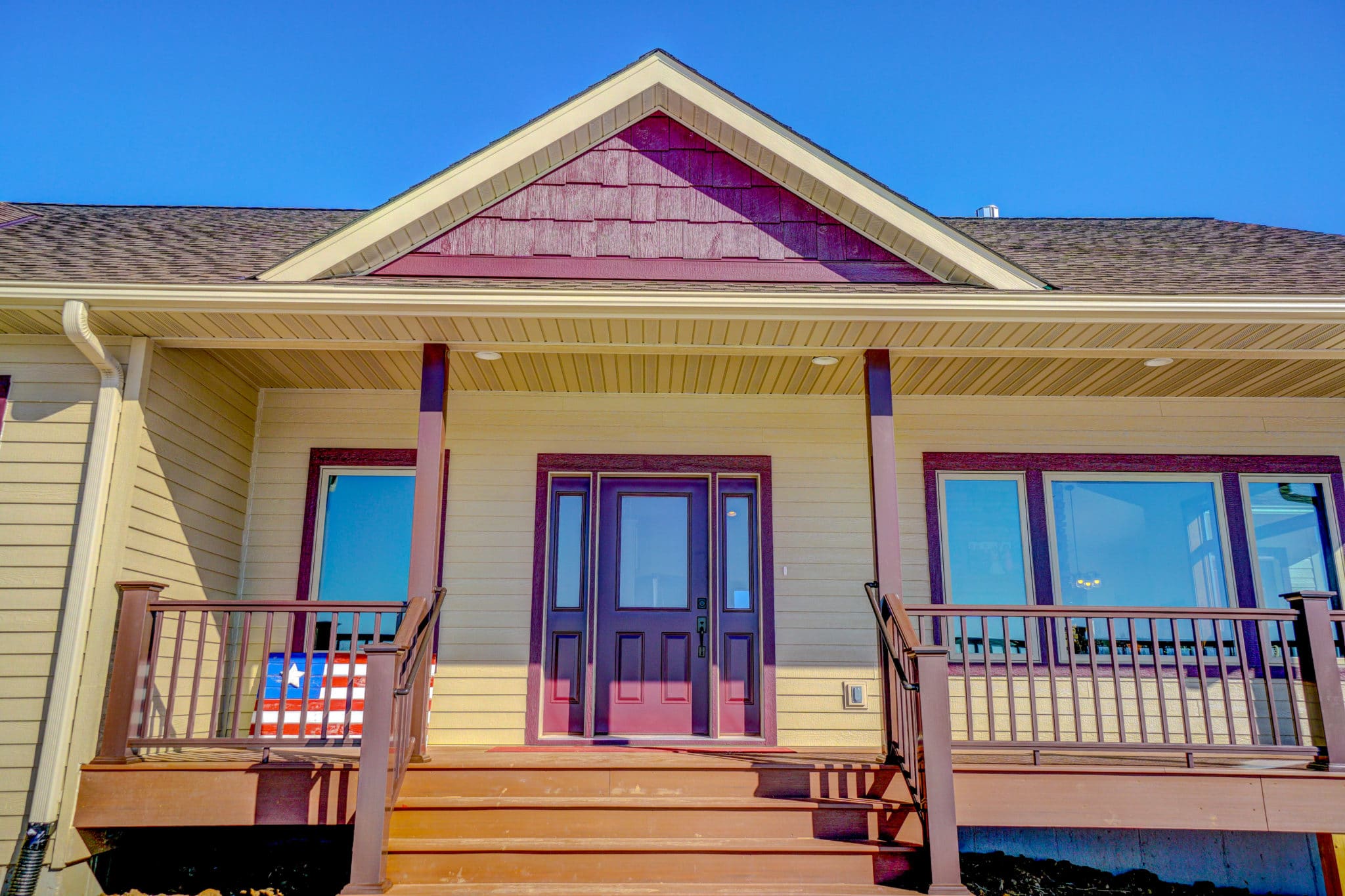 Exterior of a home with energy-efficient windows