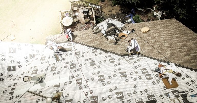 Roof installation by Lindus Construction