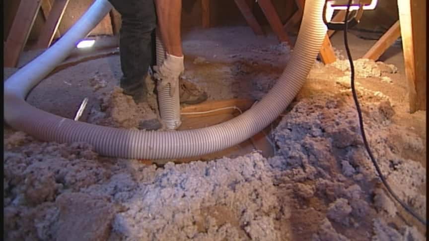 how to remove old insulation from attic
