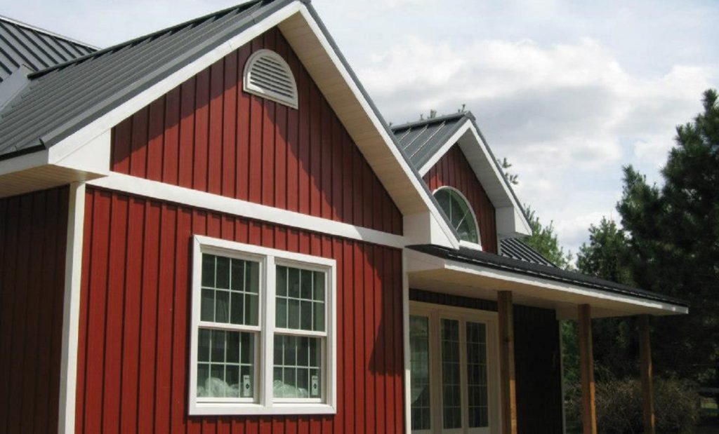 red siding house