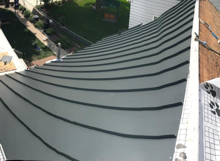 metal roof installation