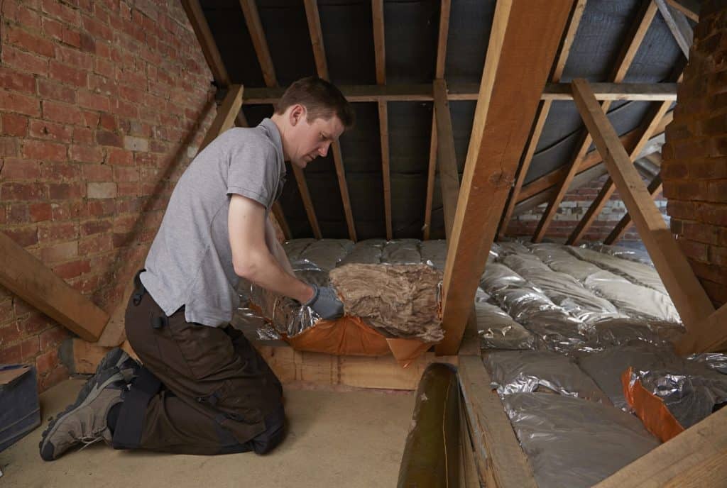 attic insulation installation