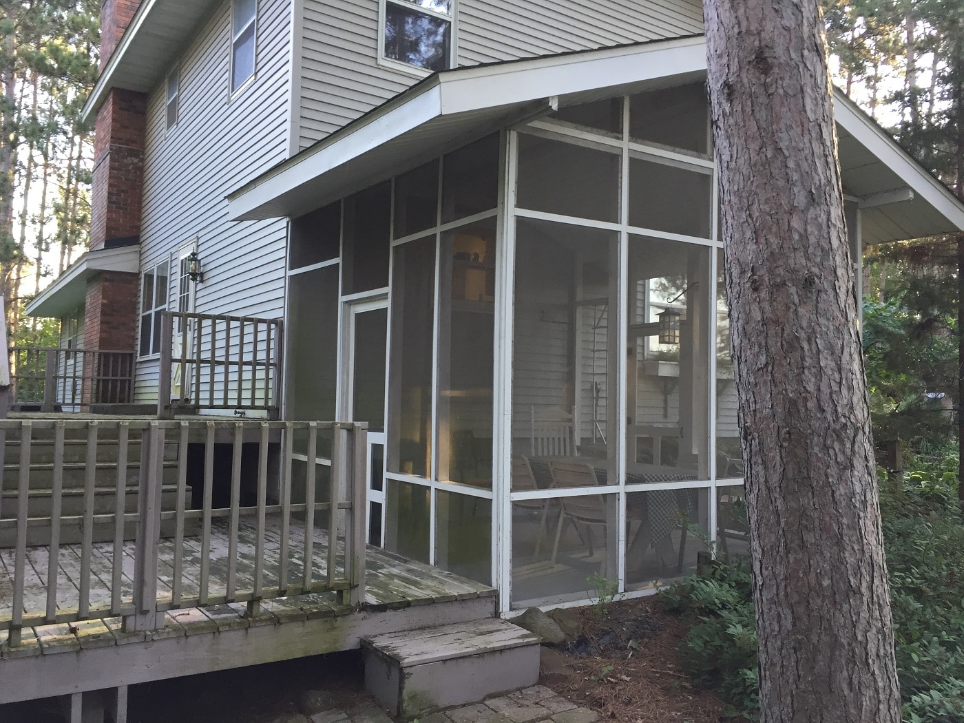 Star Prairie home damaged deck before