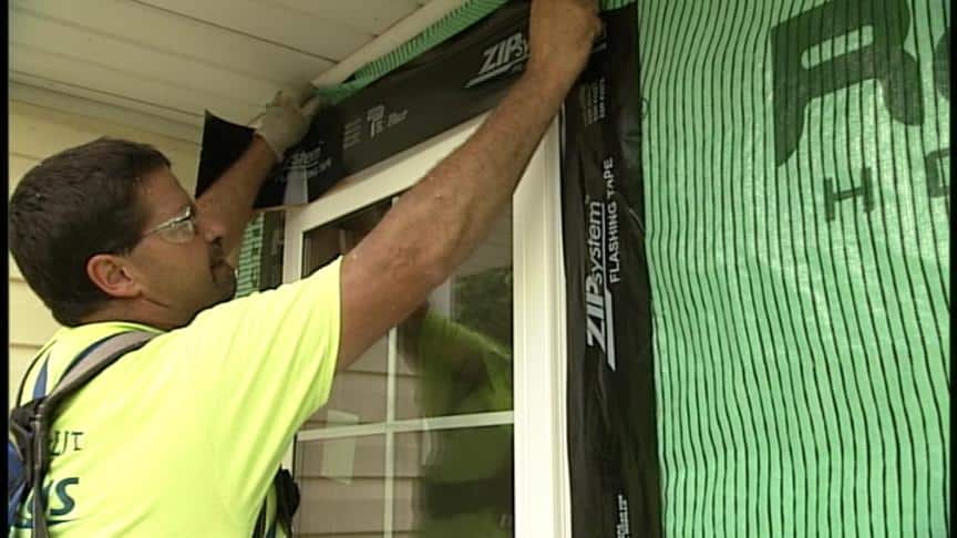 flashing wrap installed during window replacement in Oakdale