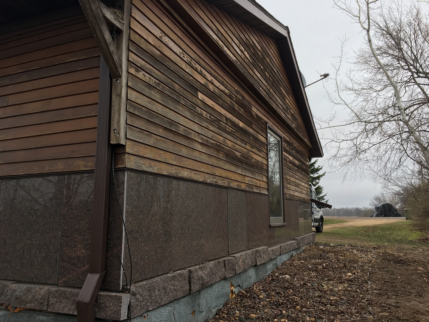 bad siding on Downing home