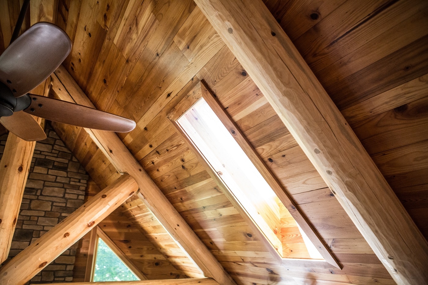Home with new skylight installed by Lindus Construction