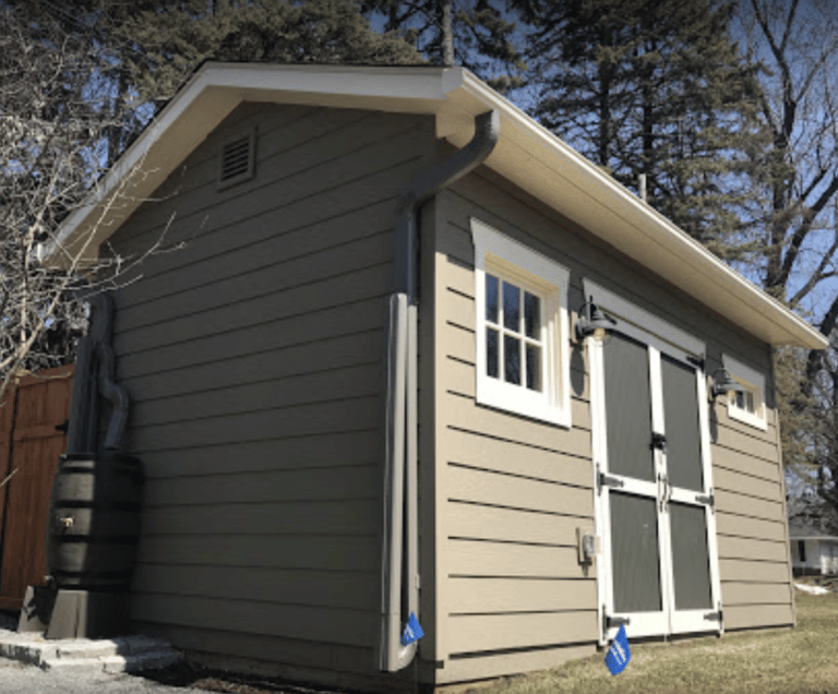 guttering on a shed