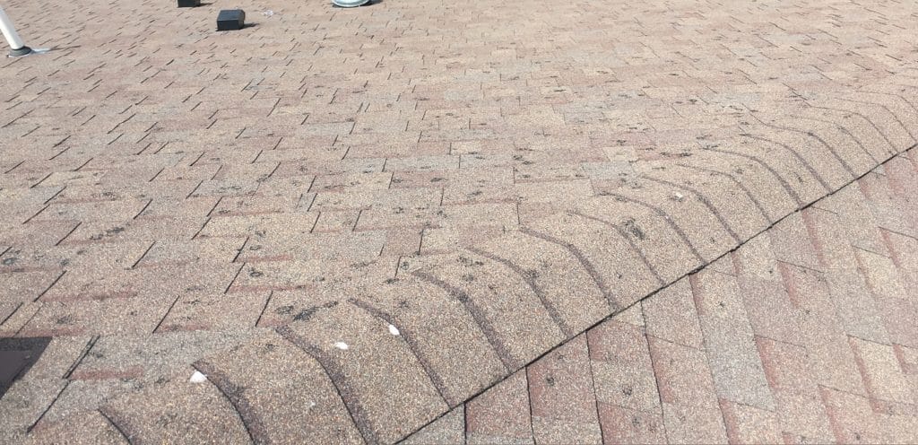 Hail damage roof