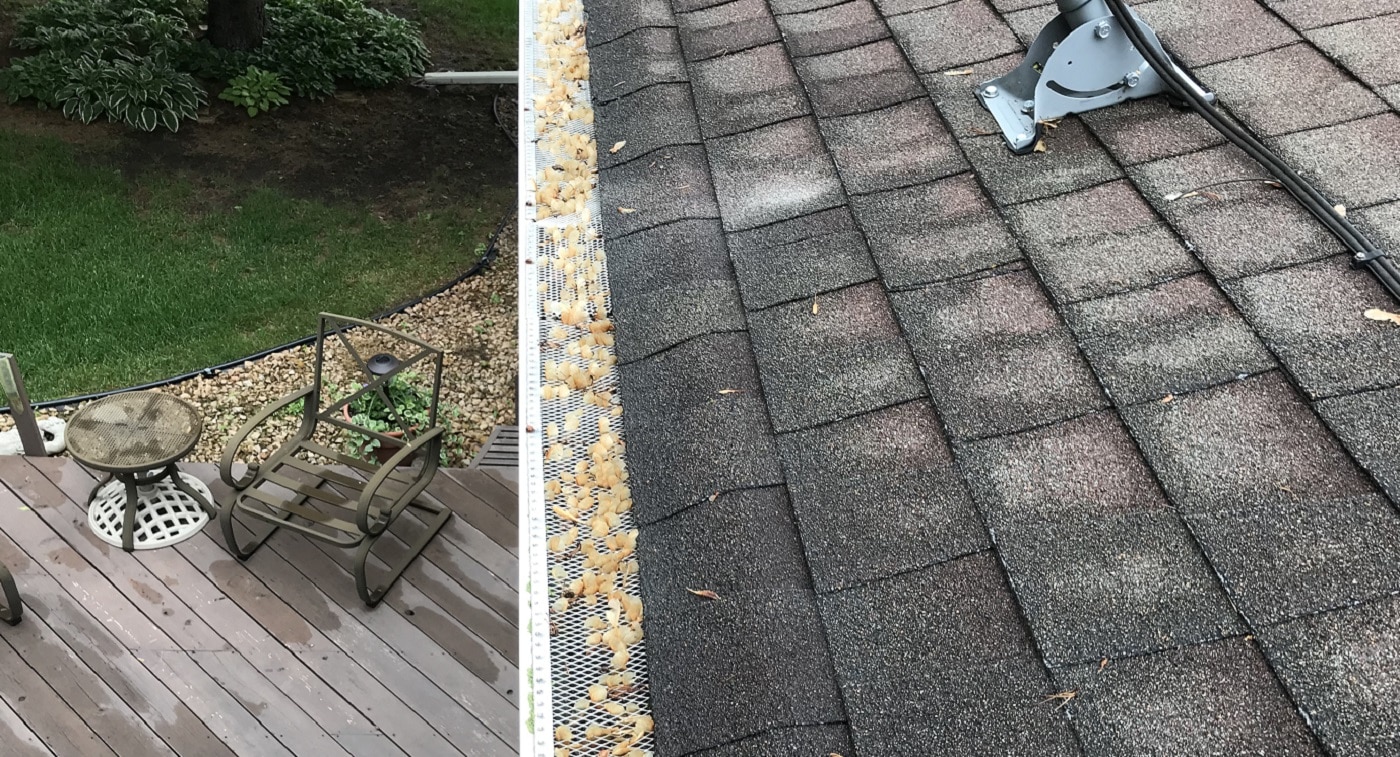 gutter guards installed on gutters
