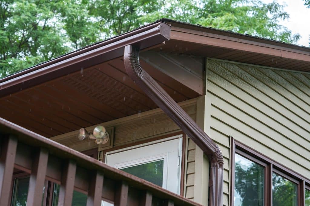 Gutters on a house.