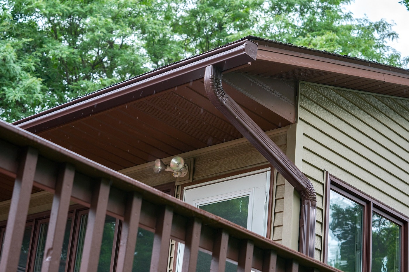 LeafGuard Gutters installed on a home by Lindus Construction