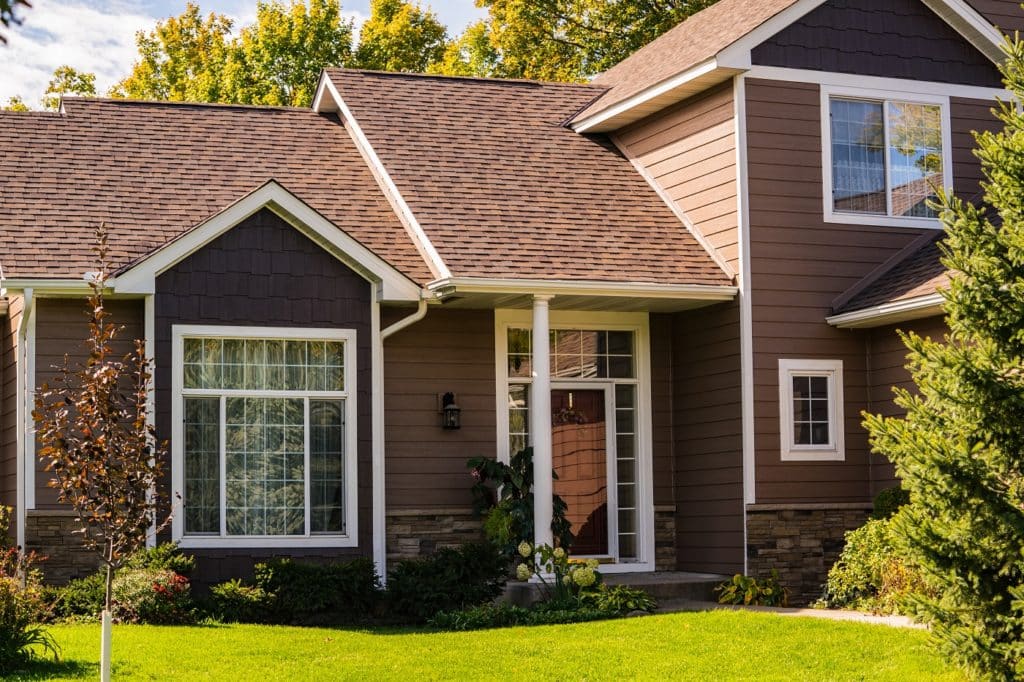 Engineered wood siding.