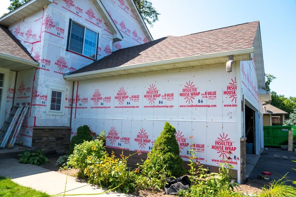 Insultex house wrap.