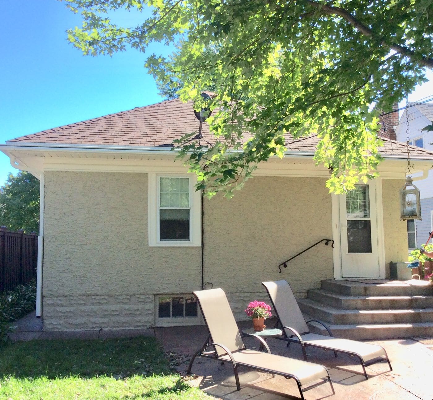 newly installed LeafGuard Gutters on St Paul home