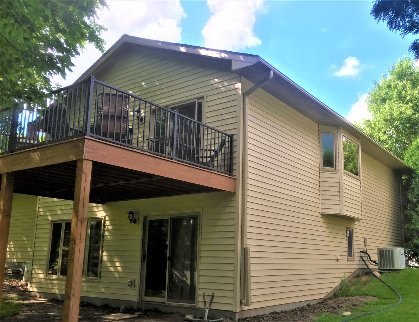 trex deck, steel siding, leafGuard