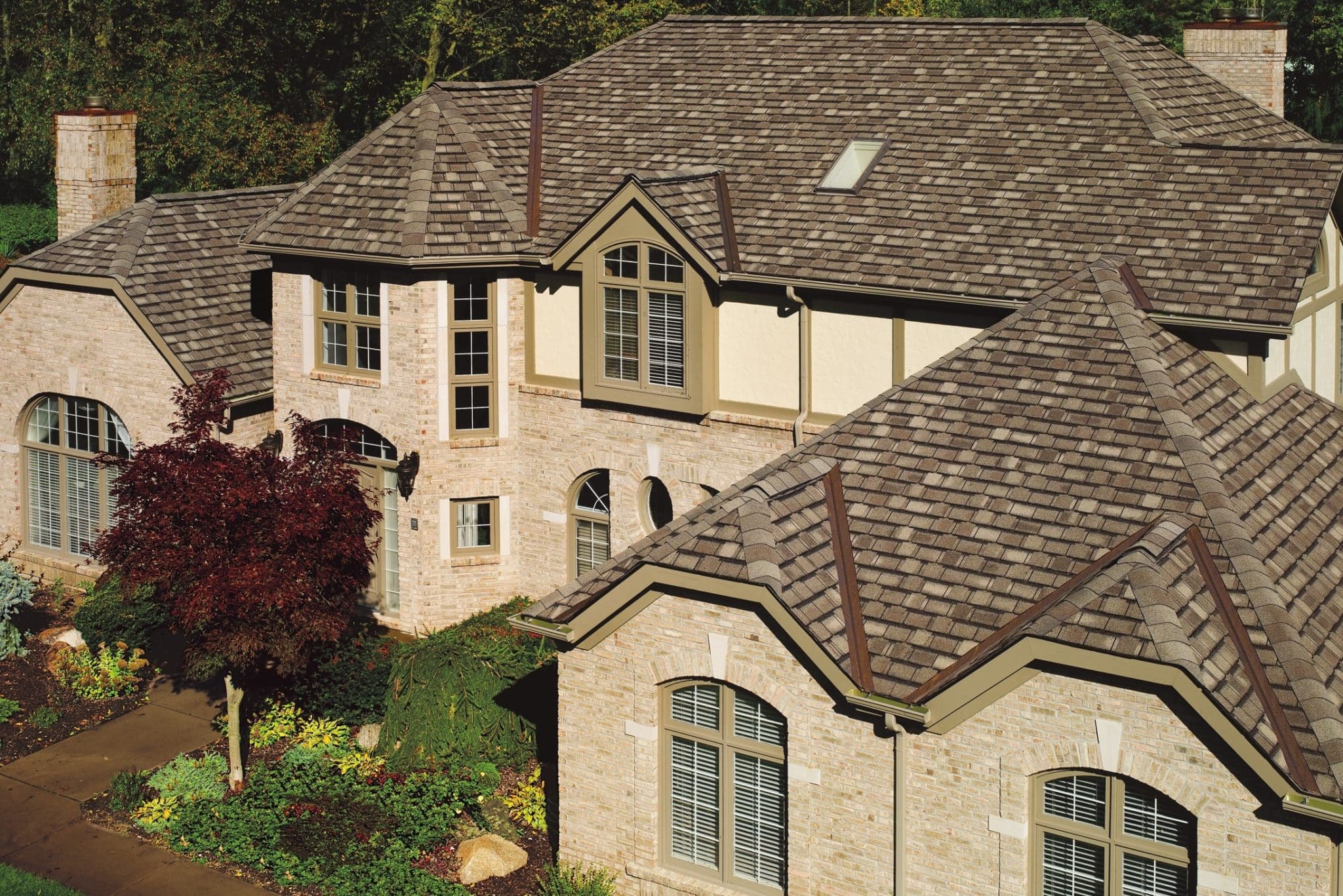 new shingle roof with flashing installed