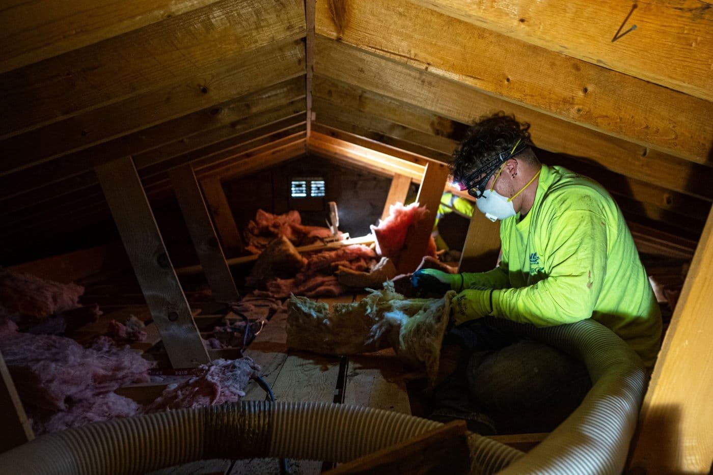fiberglass insulation removal
