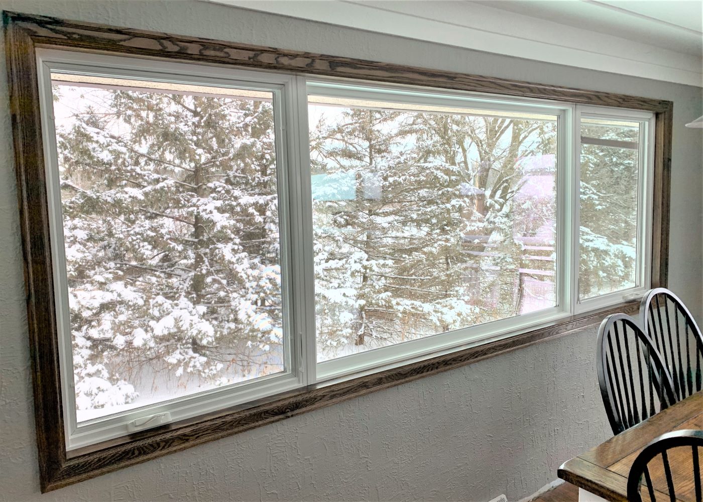 dining room casement and picture window installation