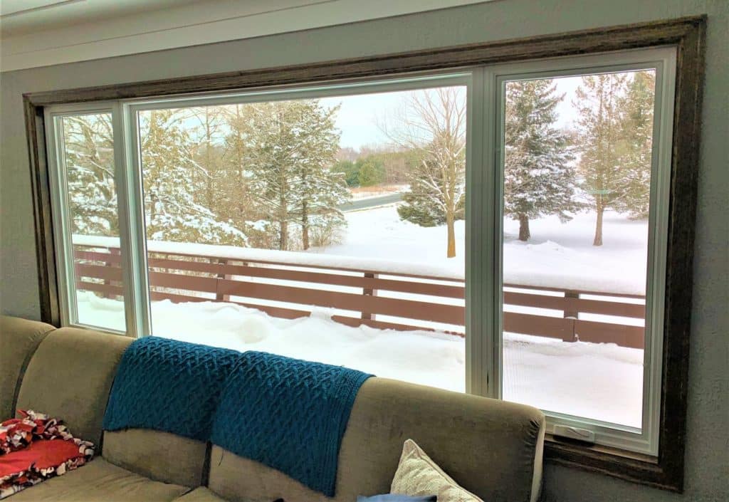 Casement and picture window combination.