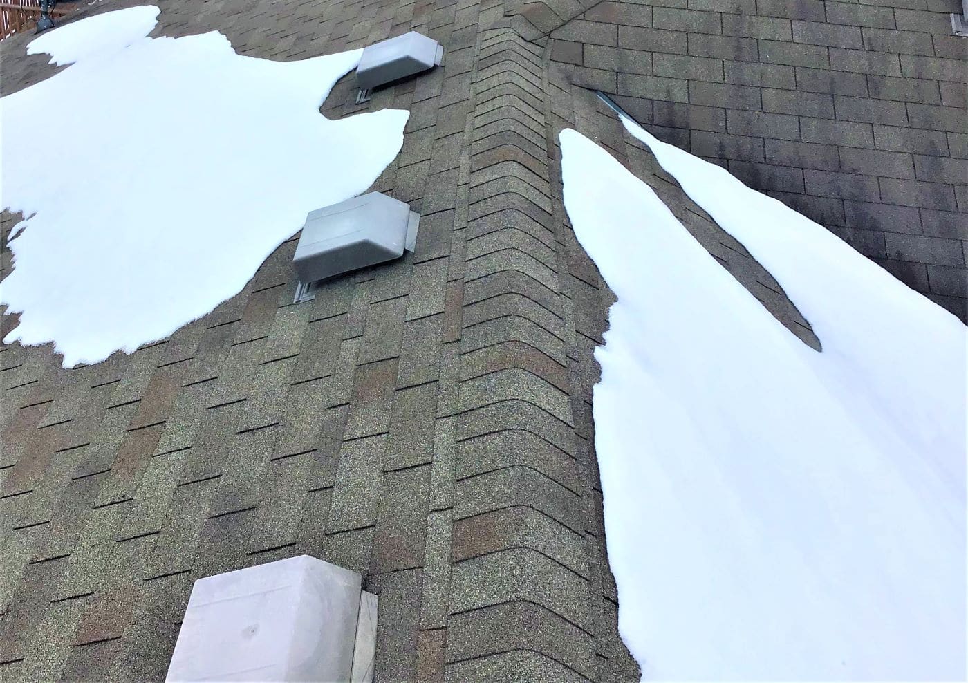 snow on roof
