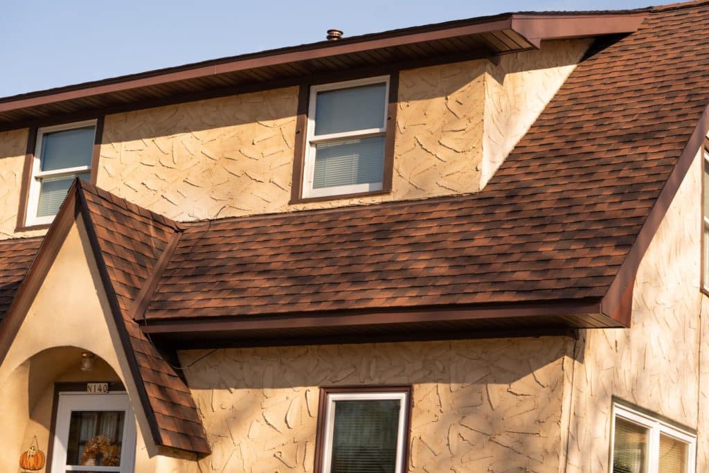 GAF roofing on a stucco home.