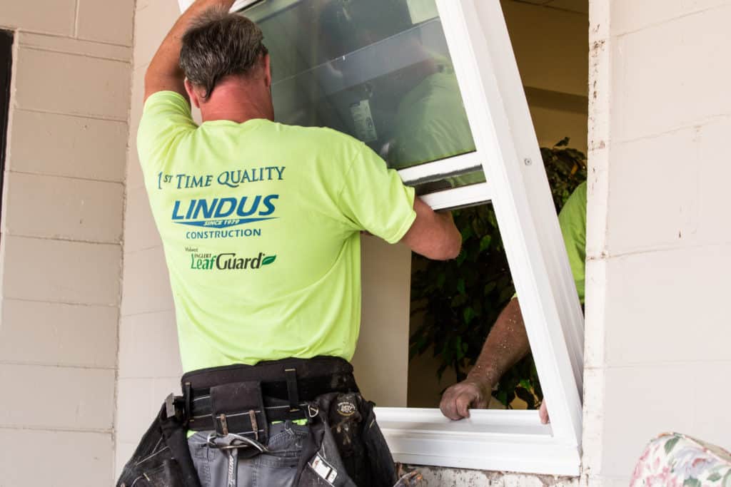 Window installation by Lindus Construction