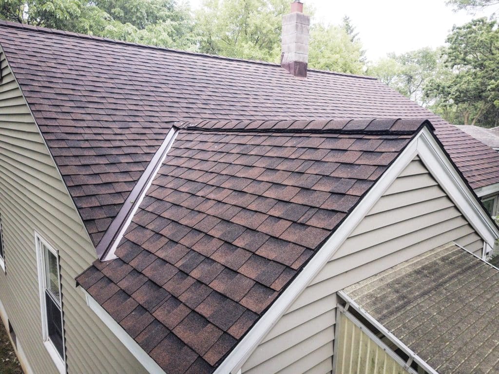 asphalt roofing installed on Maplewood home