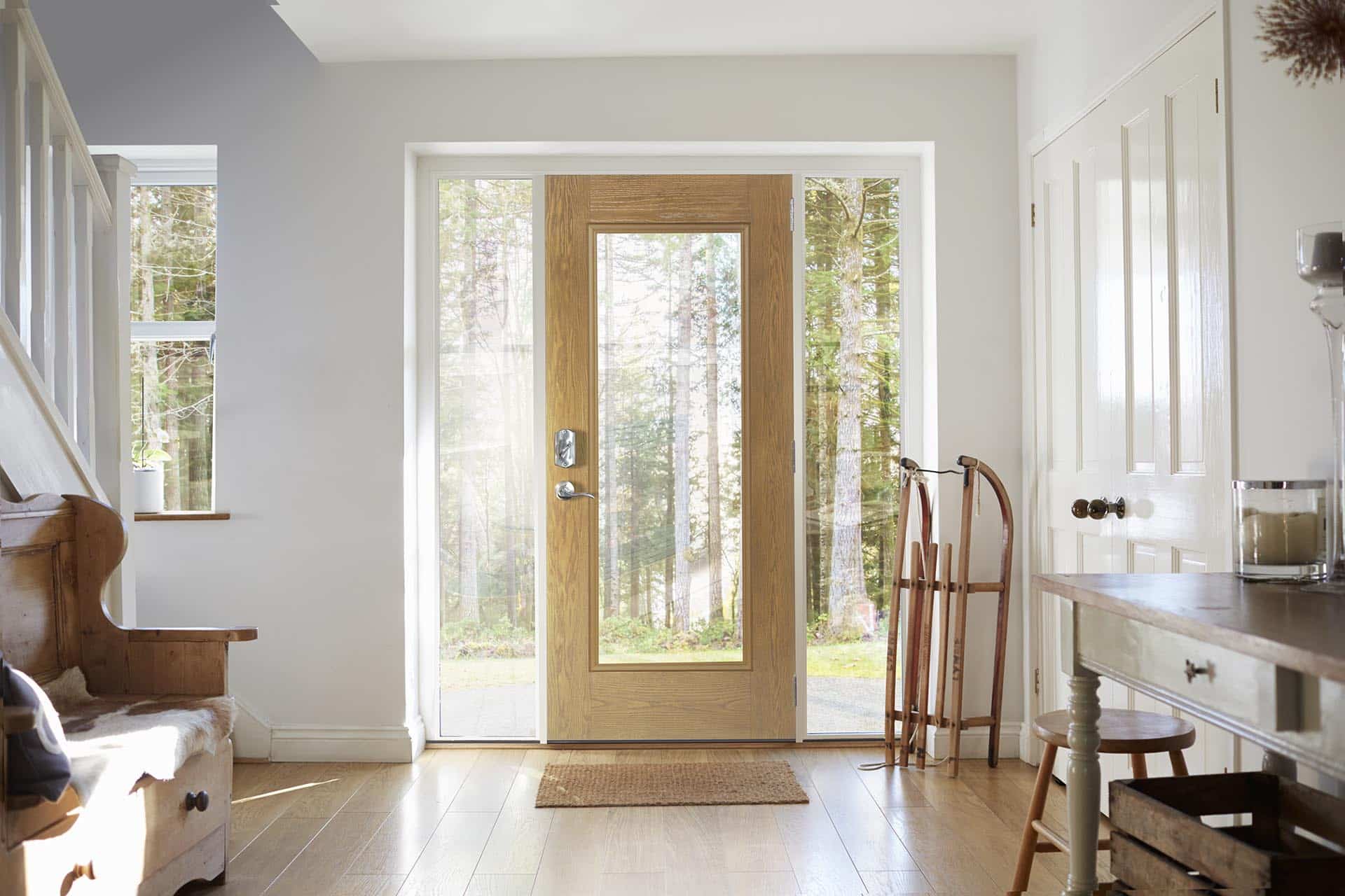 Front Door Of Contemporary Family Home