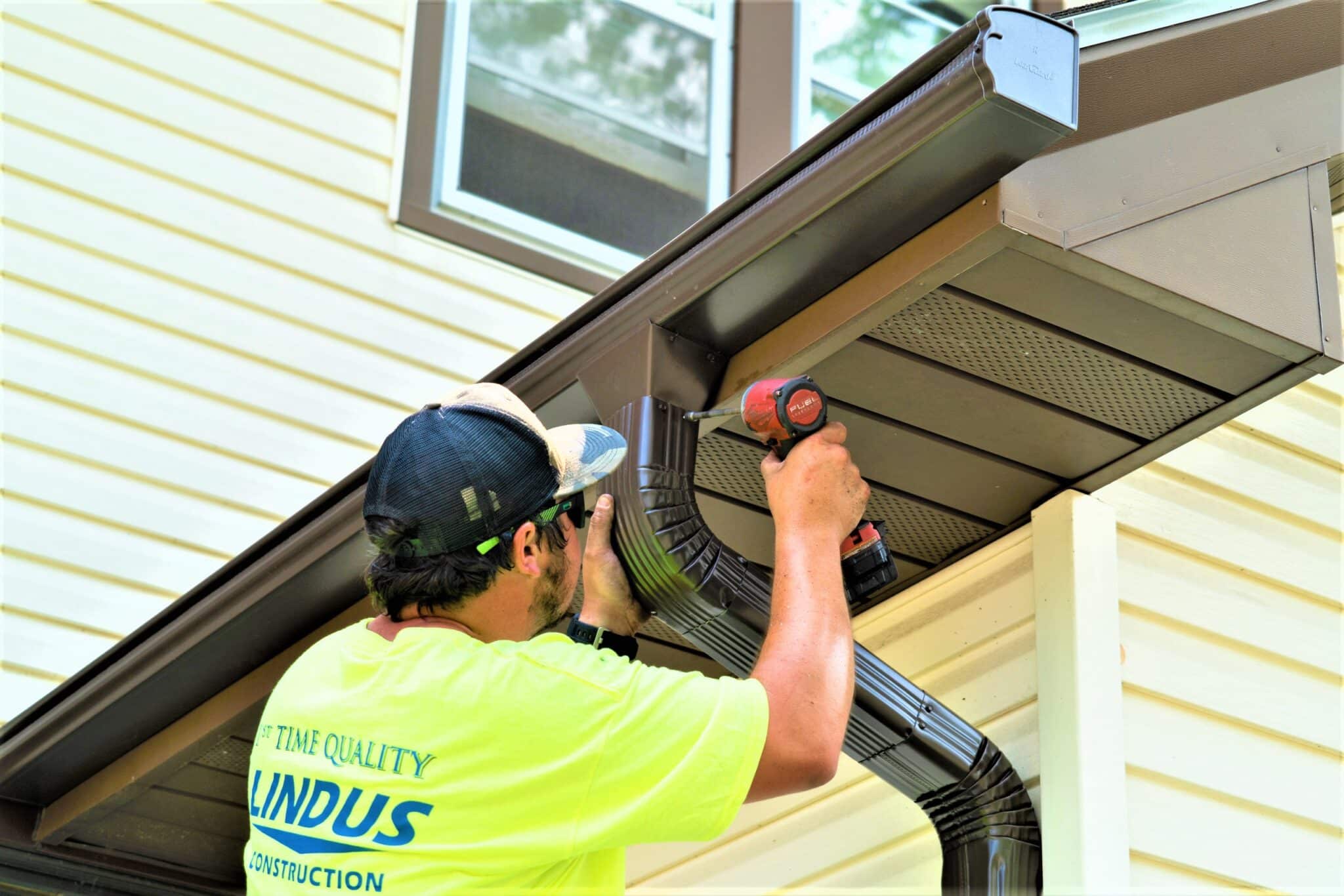 installing LeafGuard Gutters