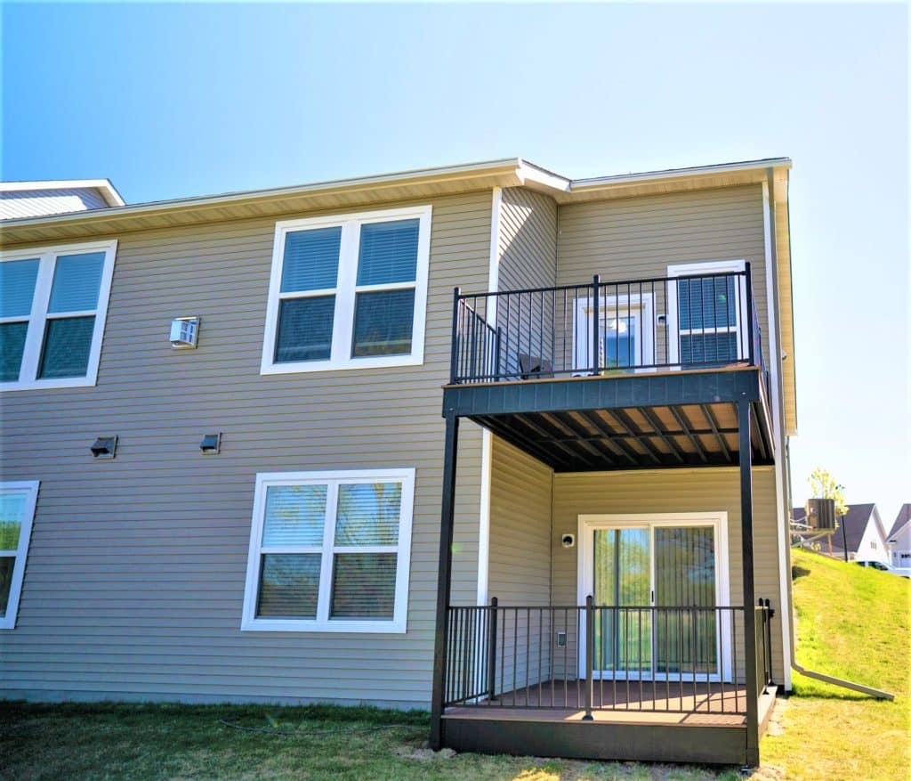 steel frame deck with TimberTech AZEK