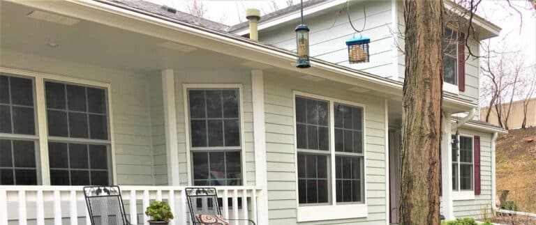 House windows in Eagan, Minnesota.